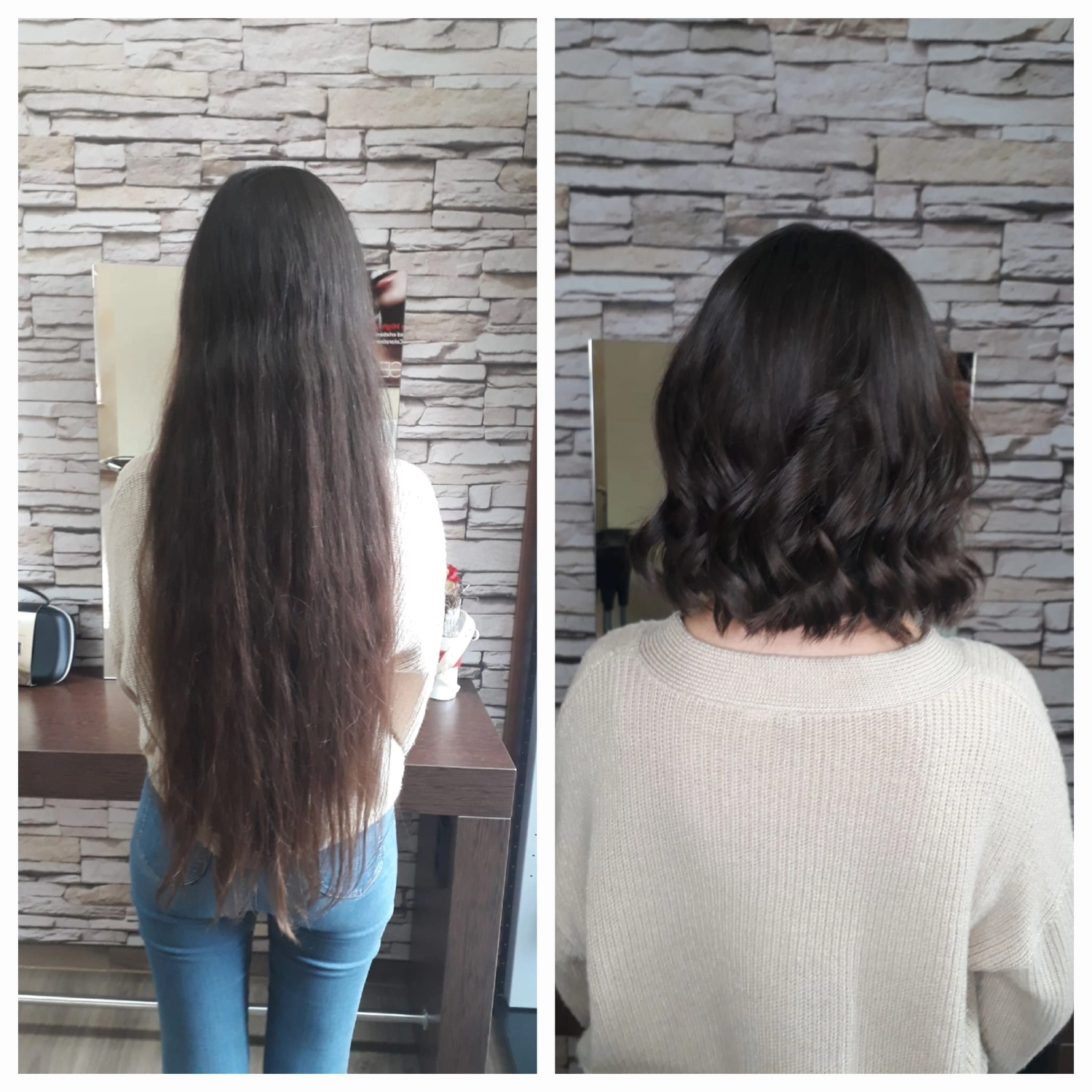 Andrea Pianski-Salon Freestyle UG – Spiegelung einer Frau in der Glastür des Salons